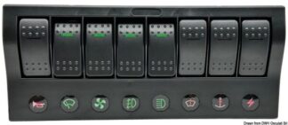 Pannello elettrico PCP Compact 8 interruttori - 14.860.08 Osculati Materiale elettrico