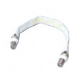 Vivanco 44102 cavo coassiale 1x F, Male Bianco