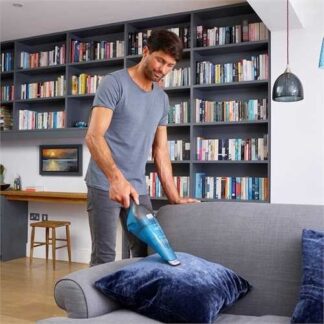 Black & Decker WDC215WA aspirapolvere senza filo Blu, Titanio Senza sacchetto Aspirabriciole