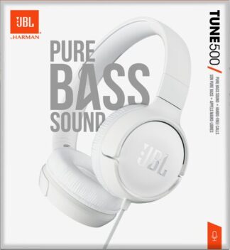 JBL Tune 500 Cuffie Cablato A Padiglione MUSICA Bianco Cuffie Filo con MIC