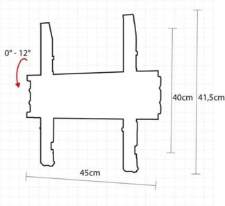OMB Tilt 400 132,1 cm (52") Nero Staffa TV fissa