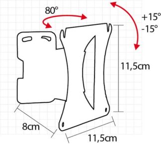 OMB Small 1 55,9 cm (22") Nero Staffa TV 1 snodo