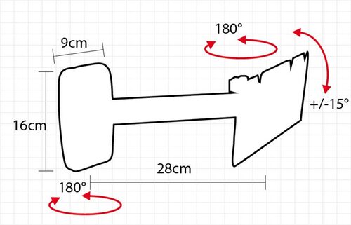 OMB Basic 2 76,2 cm (30") Nero Staffa TV 2sn. 1br.