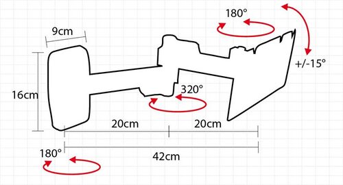 OMB Basic 3 76,2 cm (30") Nero Staffa TV 3sn. 2br.