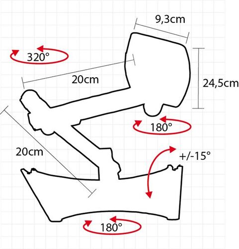 OMB Format 3 106,7 cm (42") Nero Staffa TV 3sn. 2br.