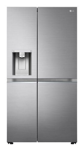 LG GSLV90PZAD Frigorifero Side-by-Side, Classe D, 635L, Wi-Fi, Con allaccio, UVnano,Grigio Side by Side