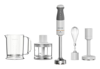 Kenwood Triblade XL - Frullatore ad immersione, Asta removibile in acciaio inox, 850 W, Bianco (HBM40.306WH) Mixer a immersione