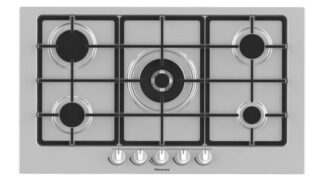 Hisense GM973XF piano cottura Acciaio inox Da incasso Gas 5 Fornello(i) 90 cm.