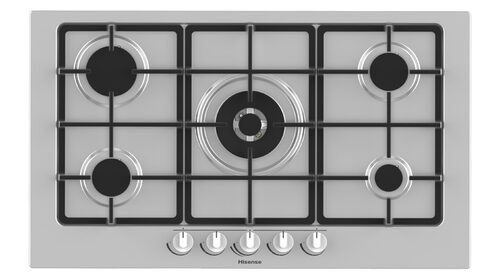 Hisense GM973XF piano cottura Acciaio inox Da incasso Gas 5 Fornello(i) 90 cm.