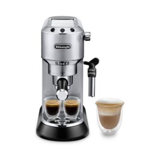 De’Longhi Dedica Style Dedica - Macchina da Caffè Manuale Espresso e Cappuccino, Polvere e Cialde ESE,1.1L, Argento (EC685.M) Espresso manuale