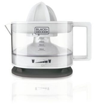Black & Decker BXCJ25E Centrifuga spremiagrumi 25 W Grigio, Trasparente, Bianco Spremiagrumi