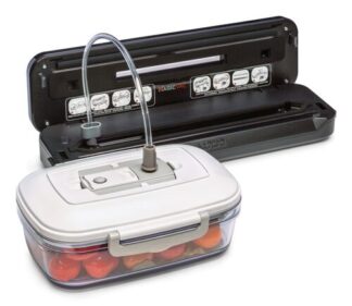 Magic Vac COMPACT,MINIMO INGOMBRO, MASSIMA EFFICACIA MACCHINA PER IL SOTTOVUOTO DOMESTICO DAL DESIGN COMPATTO. DOTATA DI UNA POMPA SINGOLA DA 9 L/MIN. Sottovuoto