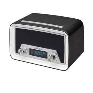 New Majestic DAB-842N Orologio Digitale Nero, Bianco DAB+