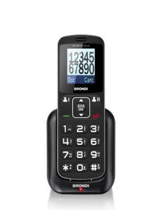 Brondi Amico Home 4,5 cm (1.77") 90 g Nero Telefono di livello base GSM Easy USE
