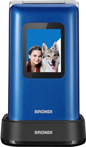 Brondi Amico Prezioso 7,11 cm (2.8") Blu Telefono per anziani GSM Easy USE