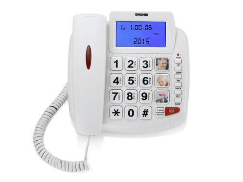 Brondi Bravo 90 Telefono analogico Identificatore di chiamata Bianco Telefono a filo