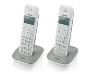 Brondi Gala Twin Telefono DECT Identificatore di chiamata Grigio, Bianco Cordless DUO