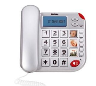 Brondi Super Bravo Plus Telefono analogico Identificatore di chiamata Bianco Telefono con Display