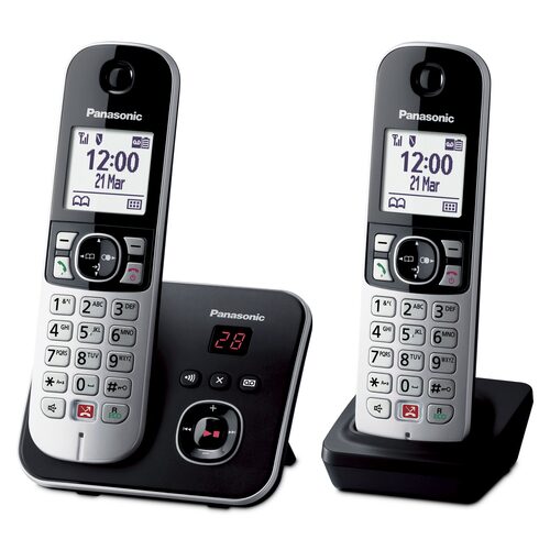 Panasonic Telefono cordless digitale con segreteria telefonica KX-TG6862 Cordl.con segreteria