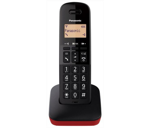 Panasonic KX-TGB610JTR telefono Telefono analogico/DECT Identificatore di chiamata Nero, Rosso Cordless