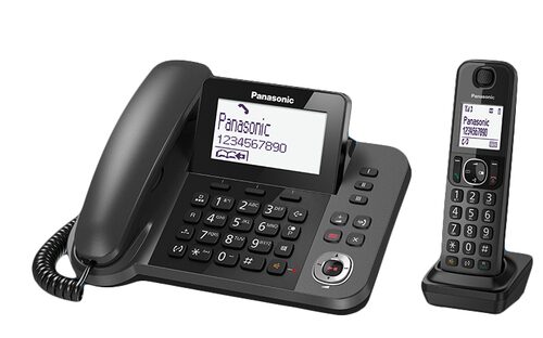 Panasonic KX-TGF320E telefono Telefono DECT Identificatore di chiamata Nero Cordless DUO
