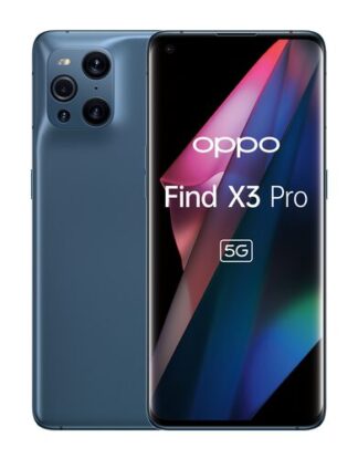 OPPO Find X3 Pro Smartphone 5G, Qualcomm 888, Display 6.7''QHD+AMOLED 120Hz, 4 Fotocamere 2*50MP, RAM 12GB+ROM 256GB, 4500mAh, WiFi6, Dual Sim, [Versione Italiana], Colore Blue Smartphone 6,7" 5G