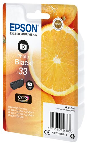 Epson Oranges Cartuccia Nero foto T33 Claria Premium