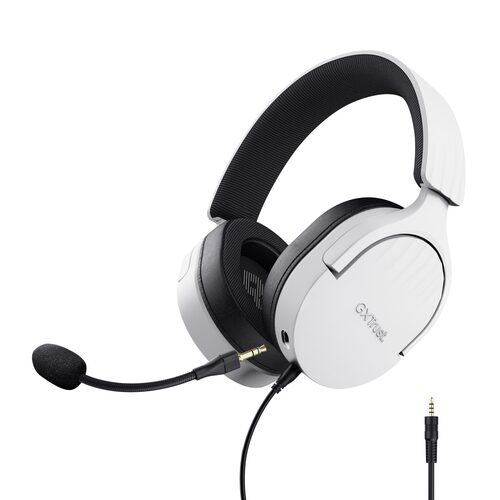 Trust GXT 489W FAYZO Auricolare Cablato A Padiglione Gaming Nero, Bianco PC GAMING