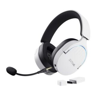 Trust GXT 491W FAYZO Auricolare Con cavo e senza cavo A Padiglione Gaming USB tipo-C Bluetooth Nero, Bianco PC GAMING