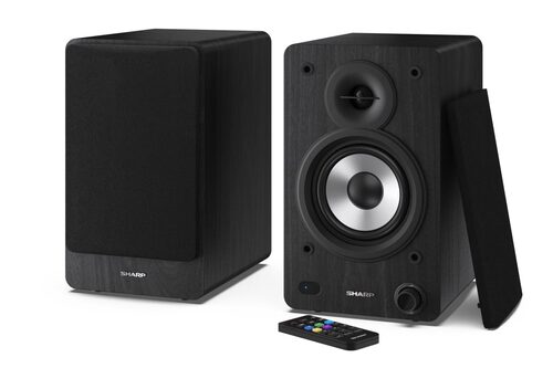 Sharp Bookshelf Speakers 2-vie Nero Con cavo e senza cavo 60 W Diff.att.da scaffale