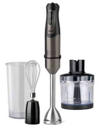 Black & Decker BXHBA1200E Frullatore ad immersione 1200 W Nero, Trasparente Mixer a immersione