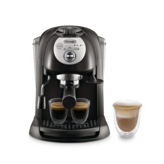 De’Longhi EC201CD.B - Macchina da Caffè Manuale Espresso e Cappuccino, Polvere e Cialde E.S.E., 1L, 1100W, Nero Espresso manuale