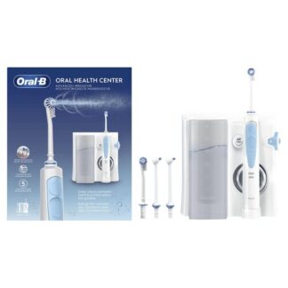 Oral-B Idropulsore Health Center Avanzato con 2 Beccucci Oxyjet, 2 Beccucci Con Getto D’acqua. 1 Idropulsore Igiene orale