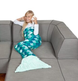 Kanguru Coperta coda di Sirena Kids Turchese Coperte