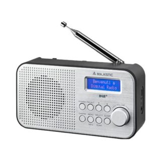New Majestic RT-194 DAB Portatile Digitale Nero, Argento DAB+