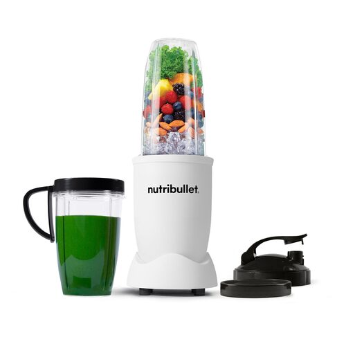 NutriBullet Pro – Frullatore Compatto e Potente, Estrattore di Nutrienti, Smoothie Maker, 900W, Bianco Opaco (NB907MAW) Frullatore