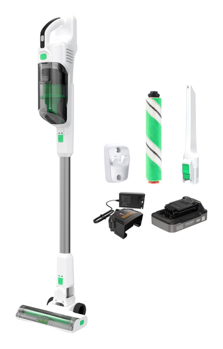 Black & Decker REVSV18D1HF-QW scopa elettrica Aspirapolvere a bastone 2 in 1 Batteria Secco Senza sacchetto 0,5 L 36 W Verde, Bianco 2 Ah Scopa ricaricabile
