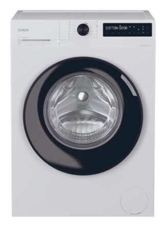 Candy ProWash 500, Lavatrice Carica Frontale 8 KG, 10% più efficente della classe A, 1400 giri, Bianco, Inverter, Vapore, Wi-Fi, Smart Wash, BR 48B6-S Front.Stretta 8kg
