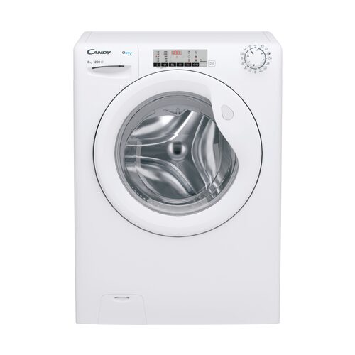 Candy Easy, Lavatrice Carica Frontale 8 KG, Classe A, 1200 giri, Bianco, Inverter, EY284DWM5/1-S Front.kg.8 1200giri