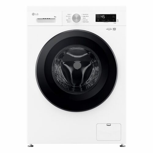 LG F4NX1008NWK Lavatrice smart 8kg, Classe A, 1400 giri, 6 Motion, Allergy Care, Bianca Front.kg.8 +1200giri
