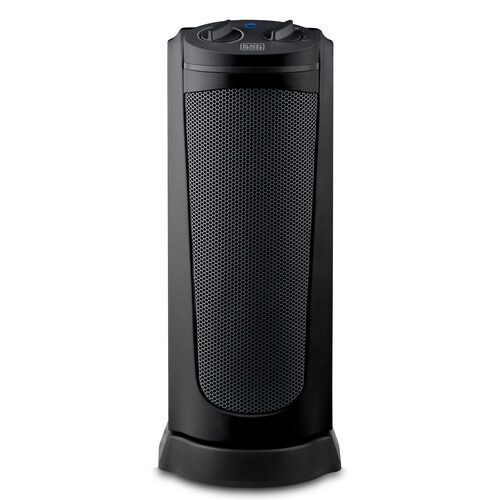 Black & Decker BXSH2002E stufetta elettrica Interno Nero 2000 W Riscaldatore ambiente elettrico con ventilatore Termoventilatore