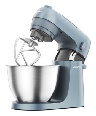 Kenwood Electronics Go - Impastatrice planetaria, Paraschizzi con dosatore, 3 ganci e fruste, 800W, 4L, Grigio (KZM35.000GY) Impastatrice
