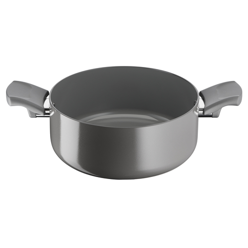 Lagostina Risorsa , Casseruola fonda 2 maniglie, Ceramica antiaderente, induzione e gas, 24 cm