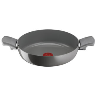 Lagostina Risorsa Casseruola semifonda 26 cm, Rivestimento in Ceramica Antiaderente, Scorrevolezza Ottimale, Thermo-Signal, Induzione