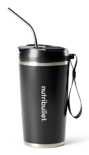 NutriBullet Flip – Frullatore Compatto, Ricaricabile USB-C, Mantenimento Freddo 24h, Smoothie Maker, Nero (NBP016B) Frullatore