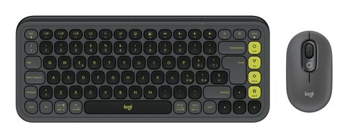 Logitech POP Icon Combo tastiera + Mouse Bluetooth (Grafite, Verde)