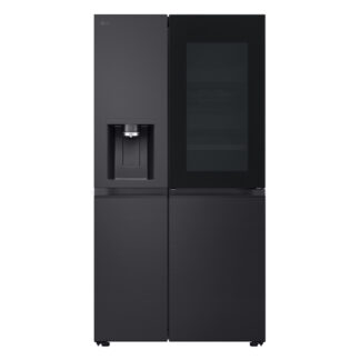 LG InstaView GSXE91EVAD Frigorifero Side-by-Side Door-in-Door, Classe D, 628L, Wi-Fi, Senza allaccio, UVnano, Black Steel Side by Side