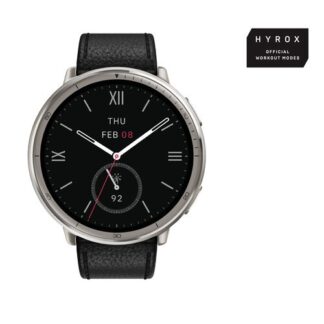 Amazfit Active 2 Round Premium secondo cinturino rosso in silicone Vetro zaffiro con display AMOLED Pagamento contactless Durata della batteria fino a 10 giorni 5 sistemi satellitari & mappe offline