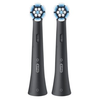 Oral-B Testine di Ricambio iO Series Gentle Care Nere, Testine Rotonde Originali, per Gengive Sensibili, 2 Testine Acc.Igiene orale