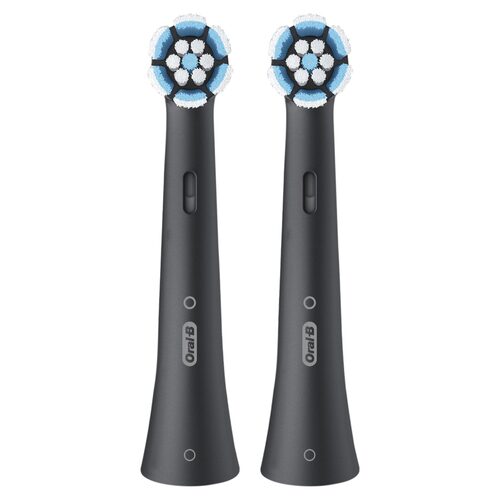 Oral-B Testine di Ricambio iO Series Gentle Care Nere, Testine Rotonde Originali, per Gengive Sensibili, 2 Testine Acc.Igiene orale